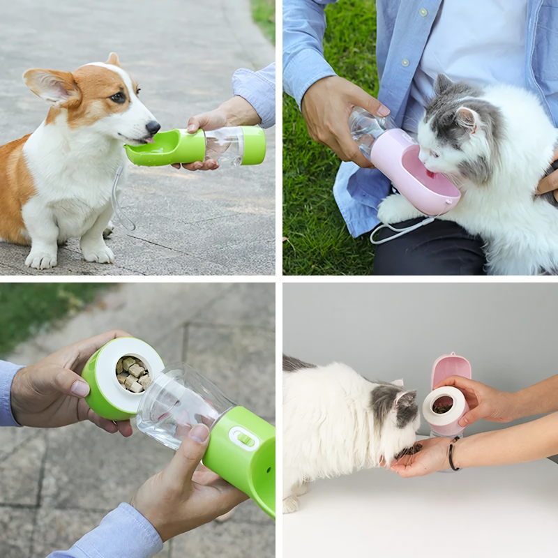Portable Dog Water Bottle and Food Dispenser for Outdoor Travel - Image 6
