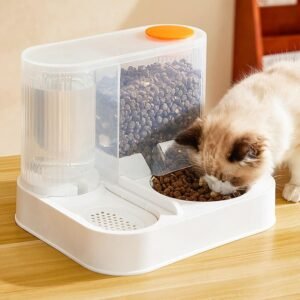 Large Capacity Automatic Pet Feeder & Water Dispenser for Cats & Dogs