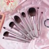 12 Pcs Grapes Purple Makeup Brush Set - Image 6