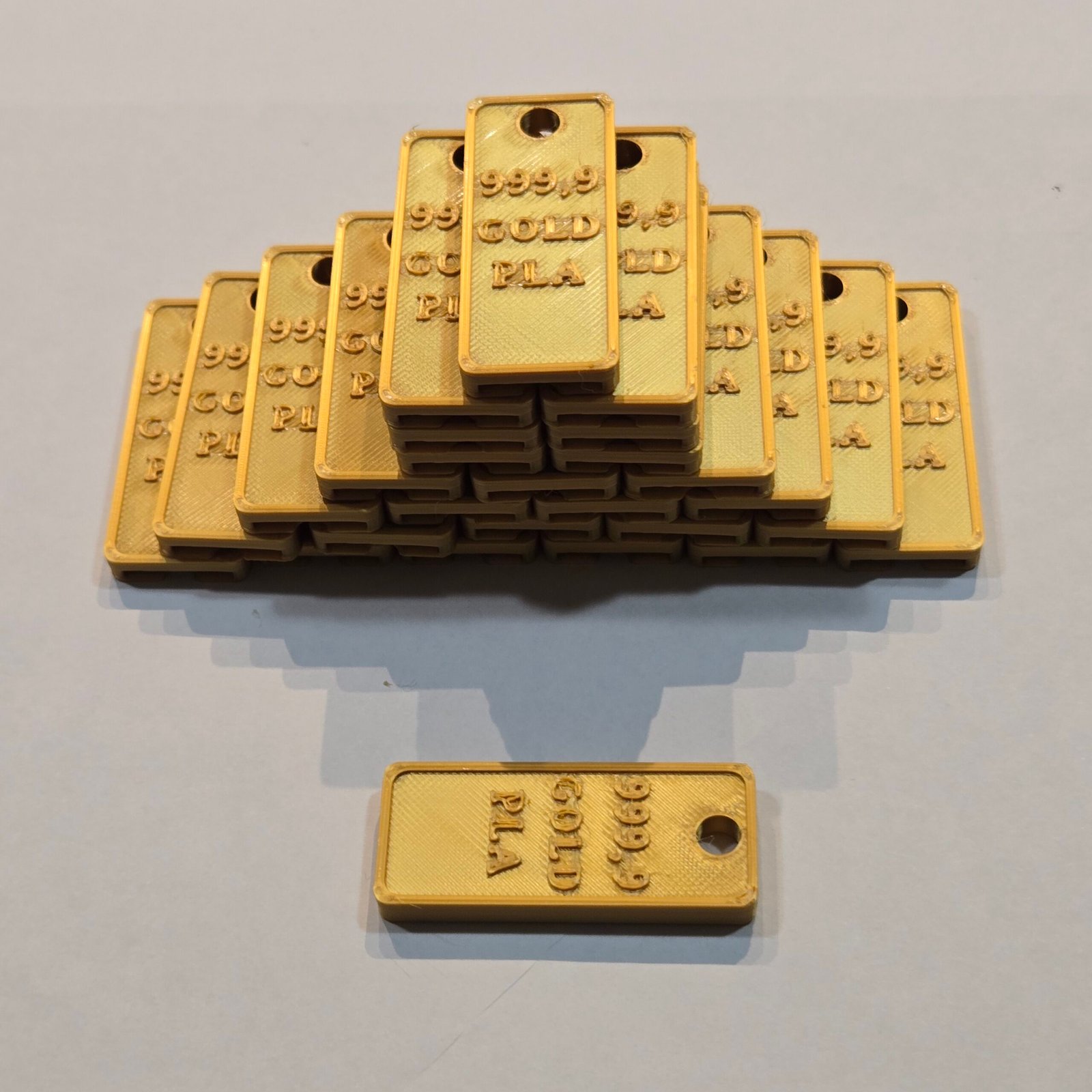 3D Printed Gold Bar Can Opener Keychain | tutcra Handmade - Image 3