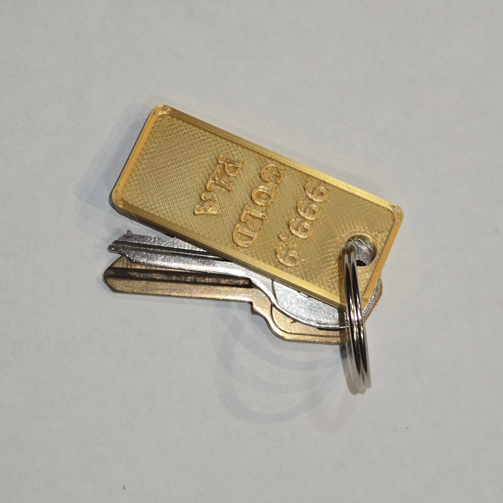 3D Printed Gold Bar Can Opener Keychain | tutcra Handmade - Image 5