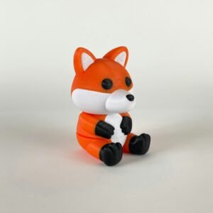 3D printed articulated fox keychain