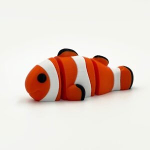 3D Printed Articulated Clownfish Keychain