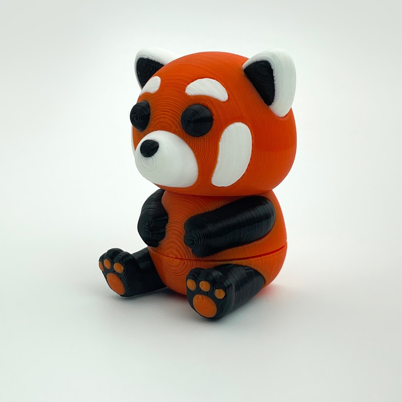 tutcra flexy3d red panda keychain 2 3D printed articulated red panda keychain, view 2