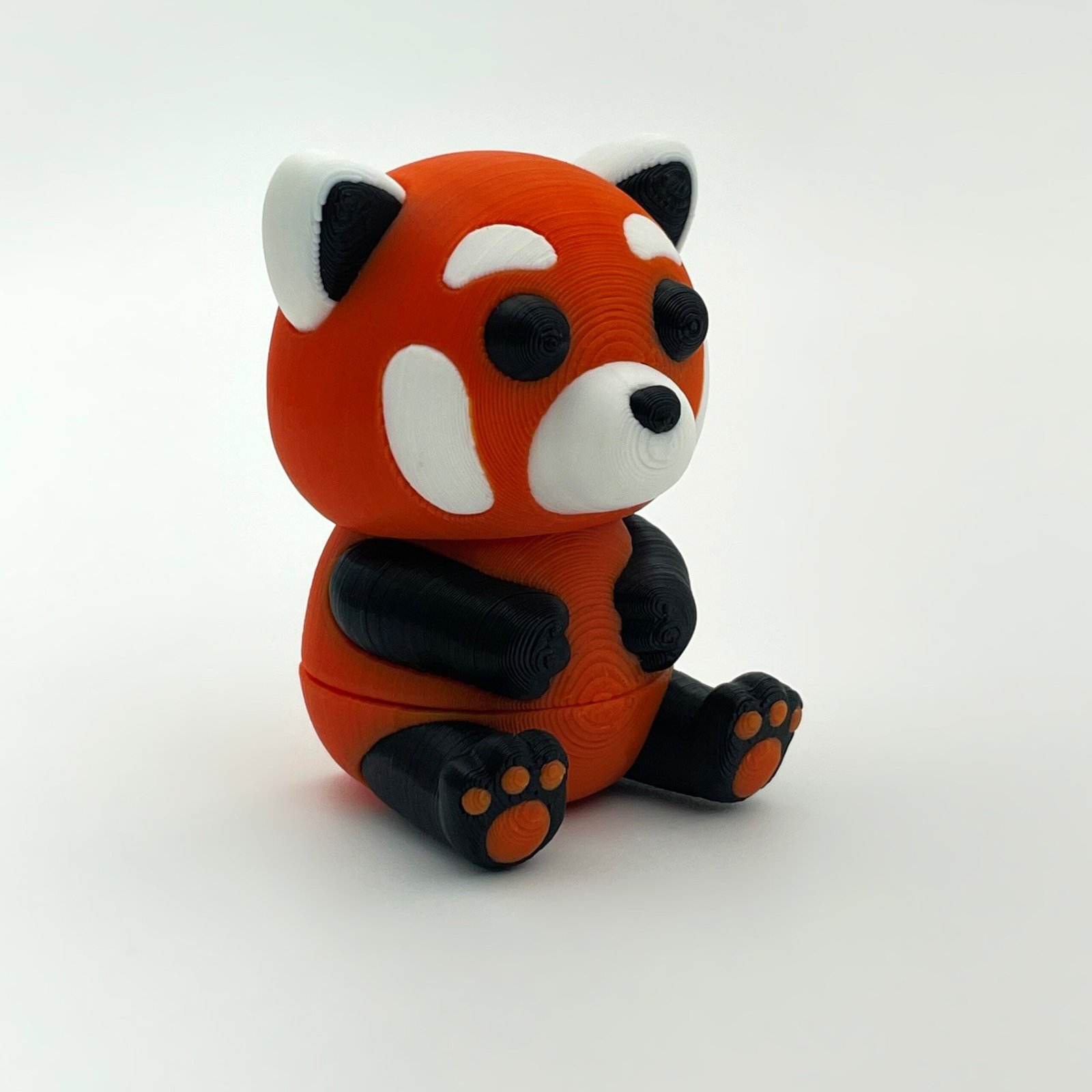 tutcra flexy3d red panda keychain 3 3D printed articulated red panda keychain, view 3