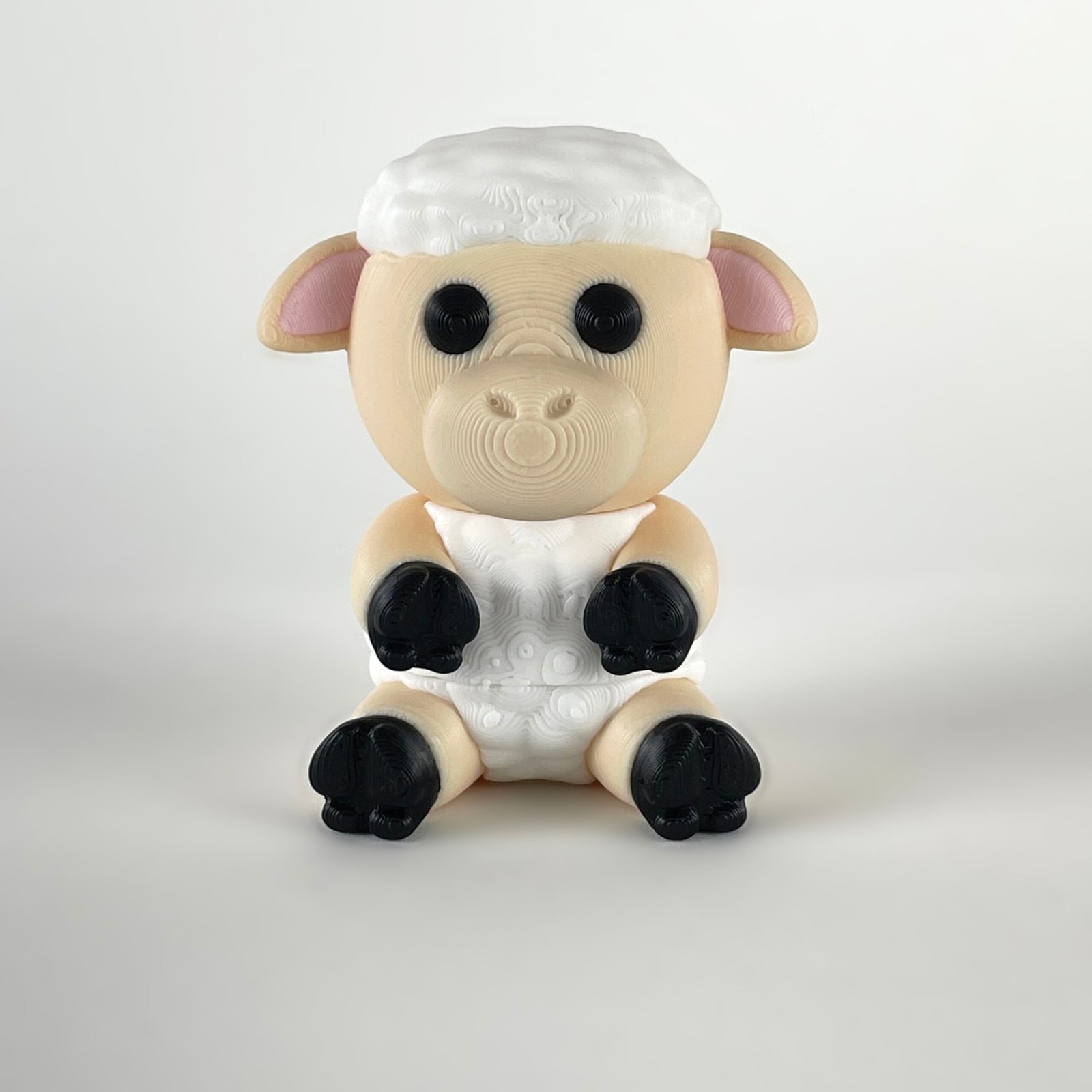 tutcra flexy3d sheep keychain 1 3D printed articulated sheep keychain, view 1