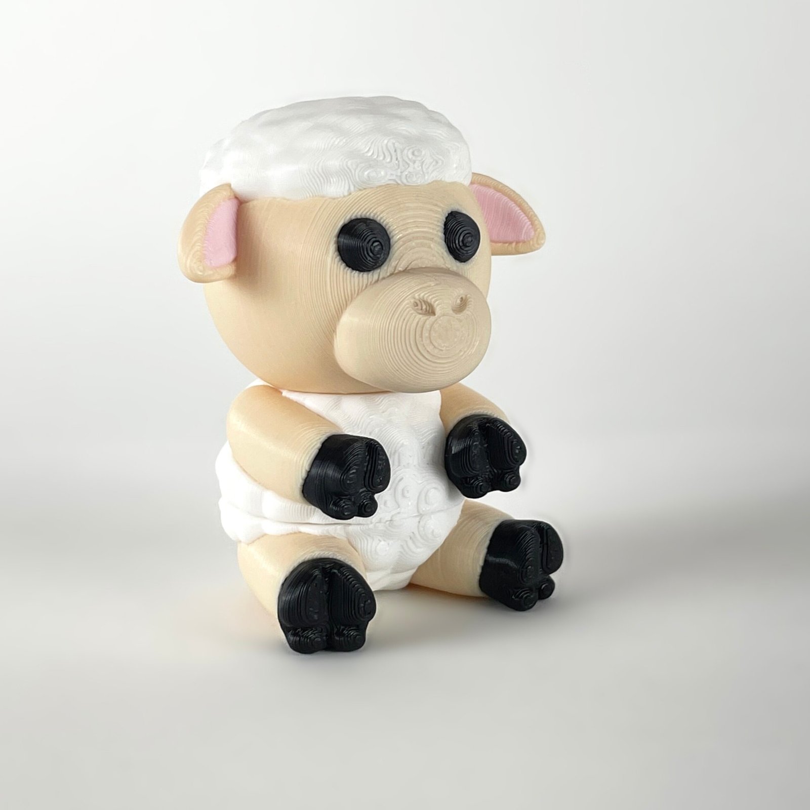 tutcra flexy3d sheep keychain 3 3D printed articulated sheep keychain, view 3