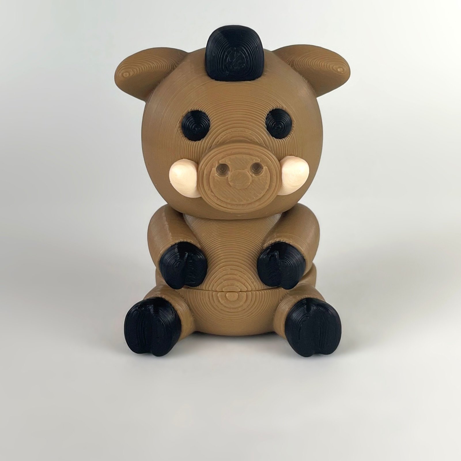 tutcra flexy3d wild boar keychain 1 3D printed articulated wild boar keychain, view 1