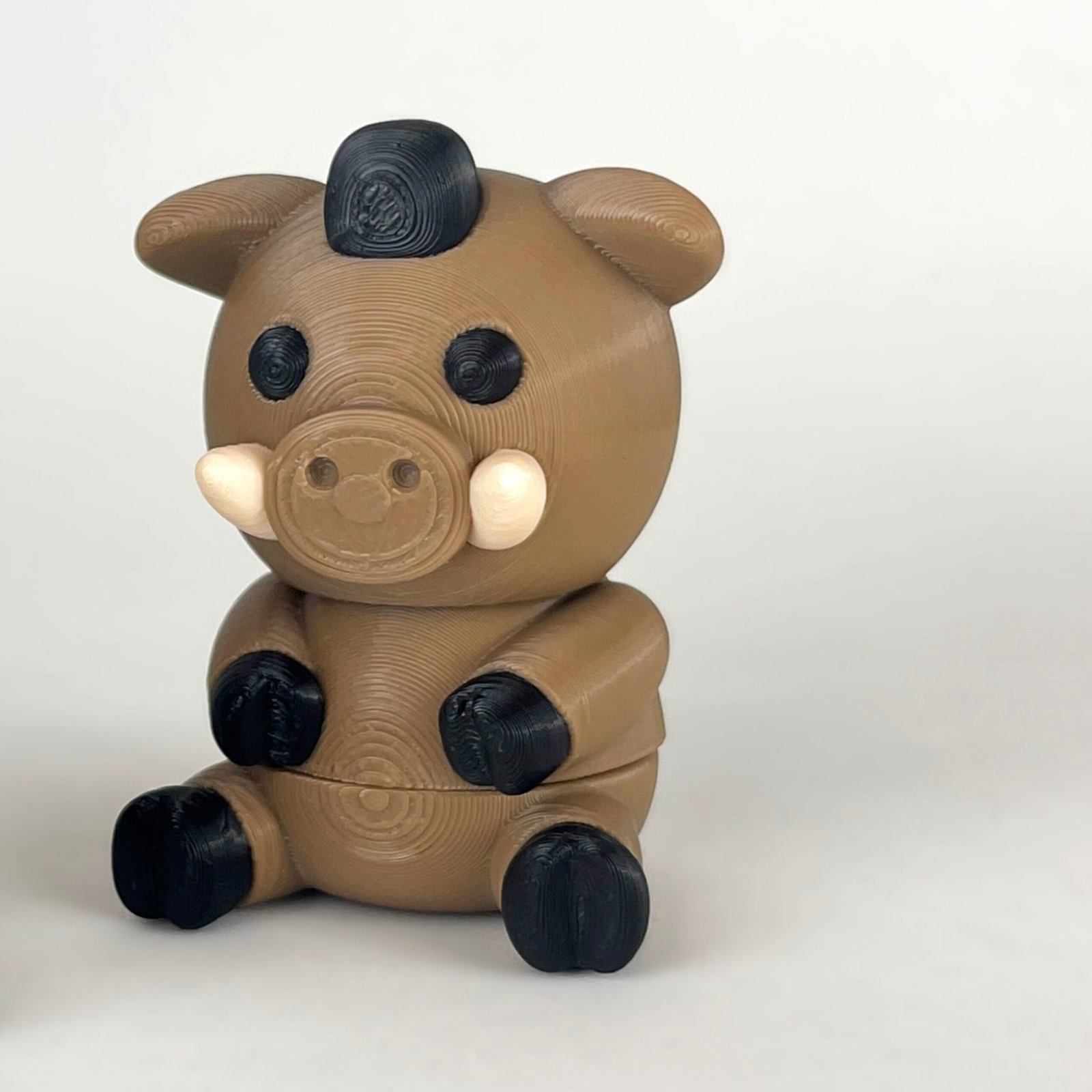 tutcra flexy3d wild boar keychain 3 3D printed articulated wild boar keychain, view 3