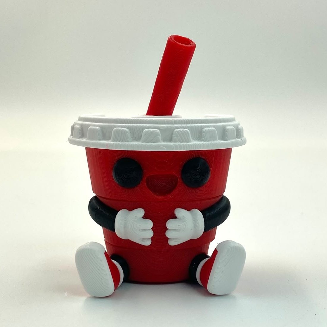 Tutcra — Fresh Homepage Red and white Soda Cup character, front view