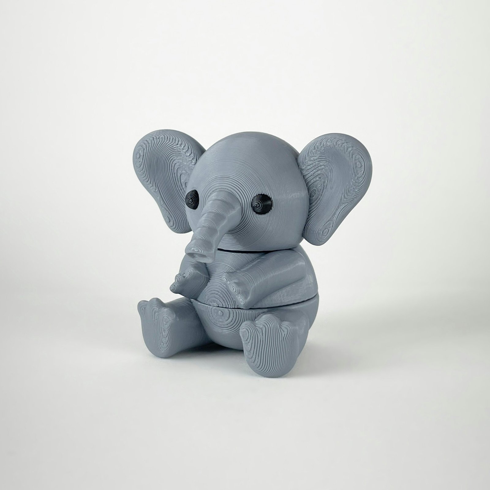 3D Printed Articulated Elephant Keychain