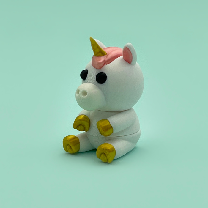 3D Printed Articulated Unicorn Keychain