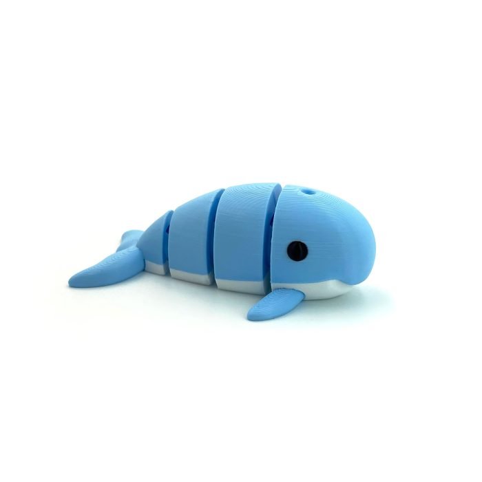 3D Printed Articulated Whale Keychain