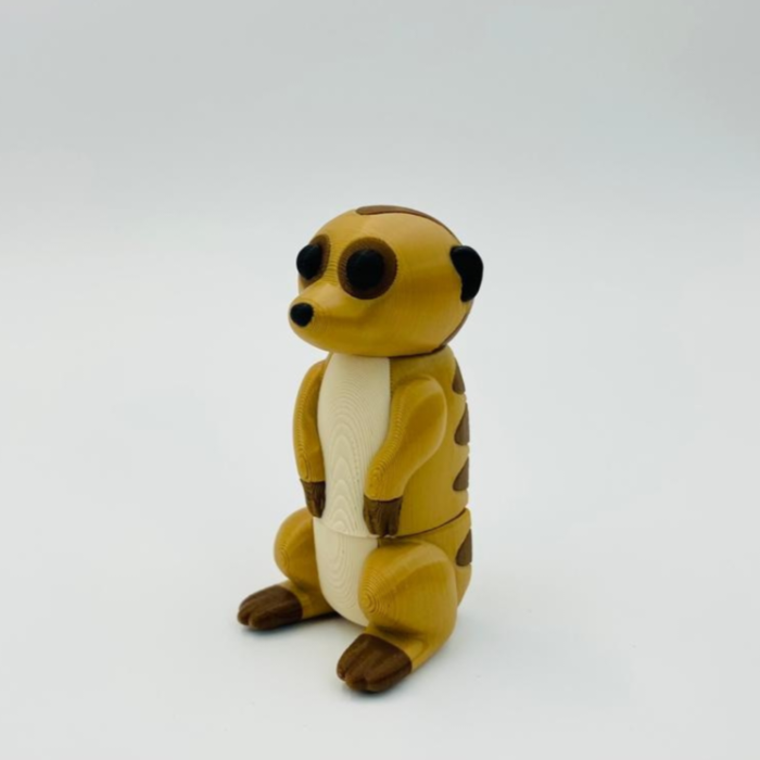 3D Printed Articulated Meerkat Keychain