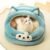 Cozy Semi-Enclosed Cat Bed with Cat Ear Design – Warm All-Season Nest